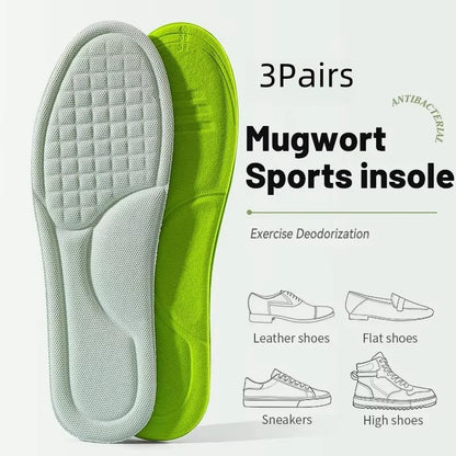 Sports Insoles for Shoes 5D Massage Soft Deodorant Breathable Shock Absorbant Cushion Running Insoles For Feet Men Women
